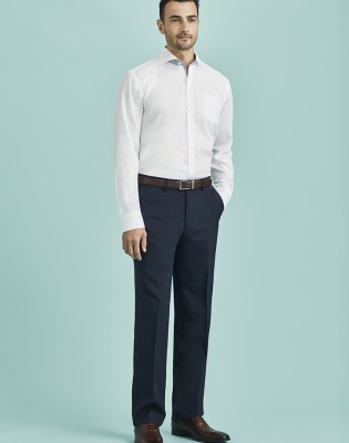 Mens Plain Flat Front pant