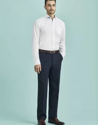 Mens Plain Flat Front pant