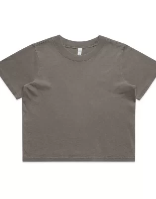 Womens Heavy Faded Crop Tee