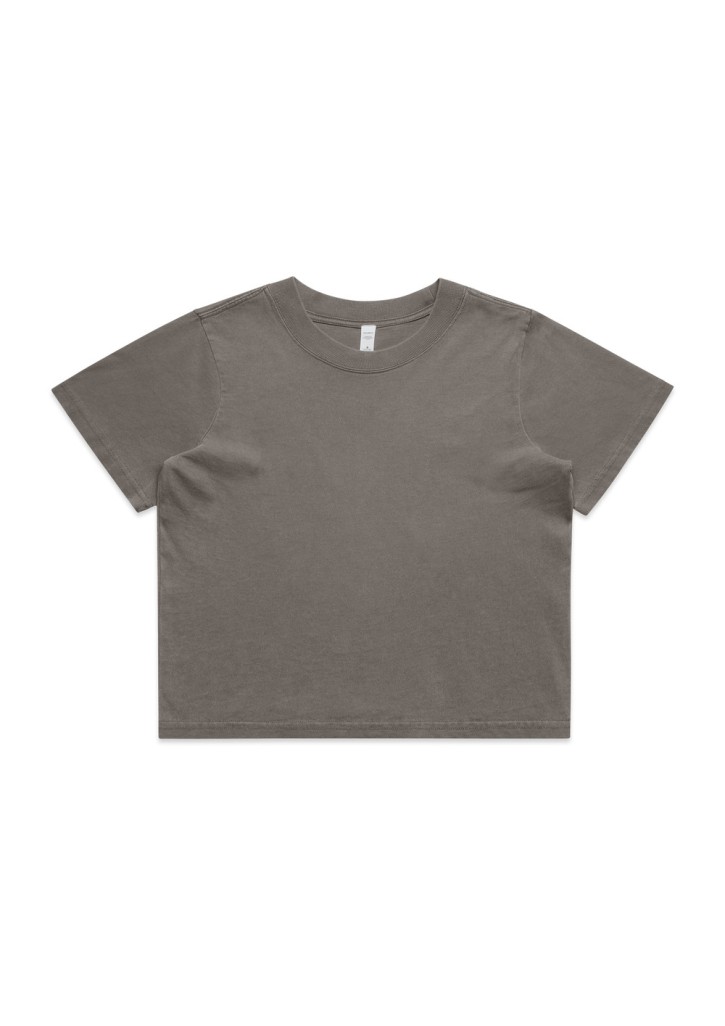 Womens Heavy Faded Crop Tee