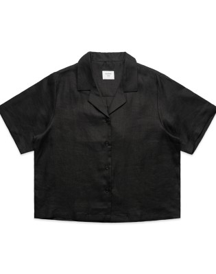 Womens Linen Ss Shirt