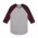 Raglan Tee - Grey Marle/Burgundy