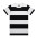 Wide Stripe Tee - Black/White