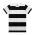 Wide Stripe Tee - Black/White