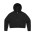 Womens Crop Hood - Black