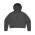 Womens Crop Hood - Coal