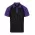 Manly Mens Polo - Black/Electric Purple