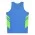 TASMAN KIDS SINGLETS - 3111 - CYAN/NEON GREEN