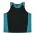 PREMIER MENS SINGLETS - 1101 - Black/Teal