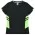 TASMAN LADY TEES - 2211 - BLACK/NEON GREEN