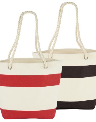 Capri Stripes Cotton Shopper Tote