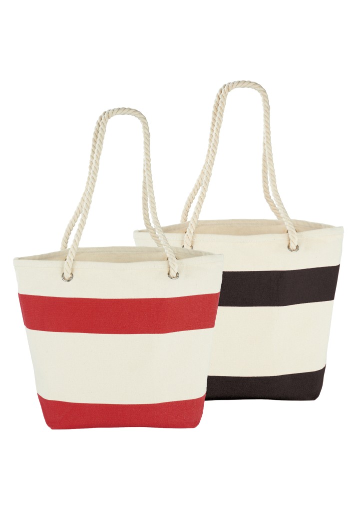 Capri Stripes Cotton Shopper Tote Capri Stripes Cotton Shopper Tote