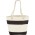 Capri Stripes Cotton Shopper Tote - Black