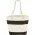 Capri Stripes Cotton Shopper Tote - Black