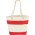 Capri Stripes Cotton Shopper Tote - Red