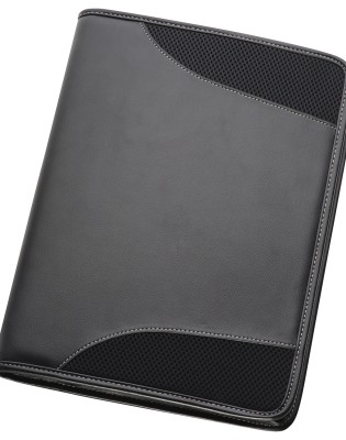 A4 Non-Leather Compendium - Black