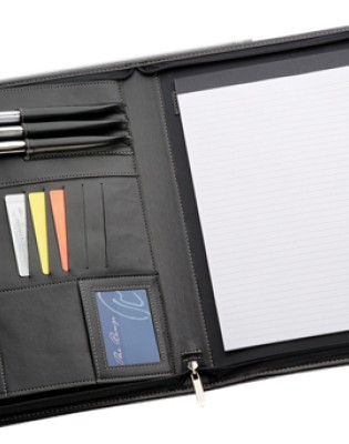 A4 Non-Leather Compendium - Black