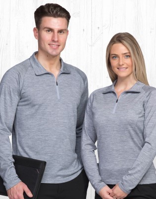 Merino Zip Pullover - Ladies