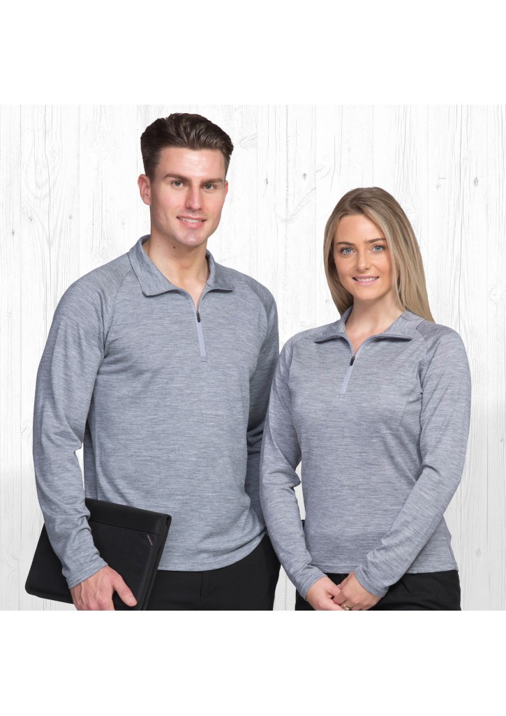 Merino Zip Pullover - Ladies