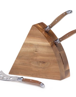 Wedge Cheese Knife Block Set