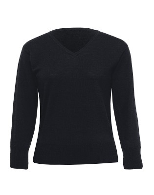Merino Detailed Vee Pullover – Ladies