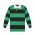 Striped Rugby Jersey - Black/Kelly