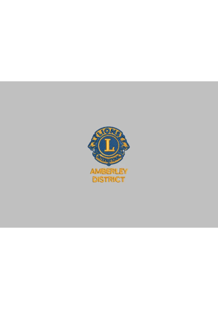 Embroidery - Lions Amberley district 14-1251B 