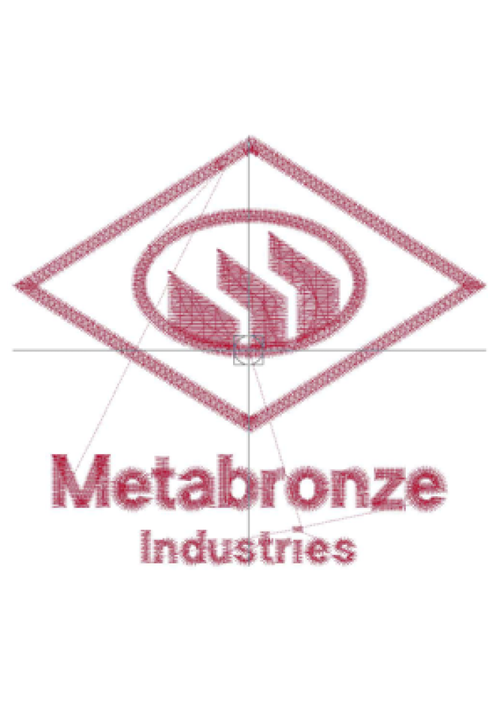 Embroidery - Metabronze Industries Red logo on left chest 86.9mmW [I-27864] 