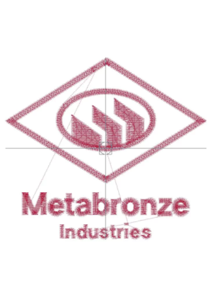 Embroidery - Metabronze Industries Red logo on left chest 86.9mmW [I-27864] 