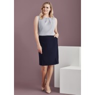 Womens Siena Front Pleat Detail Straight Skirt