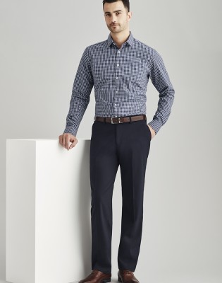 Mens Comfort Wool Stretch Flat Front Pant