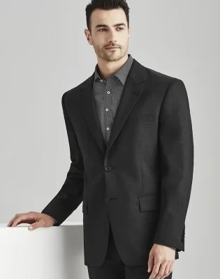 Mens Comfort Wool Stretch 2 Button Classic Jacket