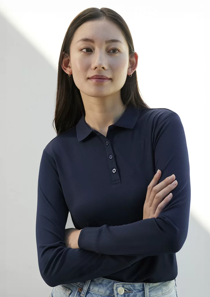 Womens Action Long Sleeve Polo Womens Action Long Sleeve Polo