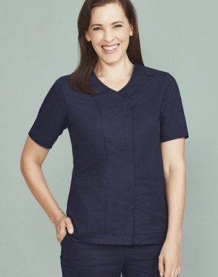Womens Parks Zip Front Crossover Scrub Top