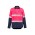 Mens Hi Vis Outdoor Segmented Tape Long Sleeve Shirt - Pink/Navy