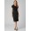 Classic Womens Below Knee Skirt - Black
