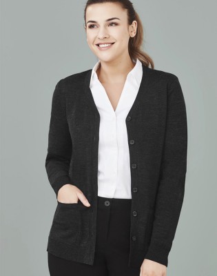 Womens Button Front Knit Cardigan