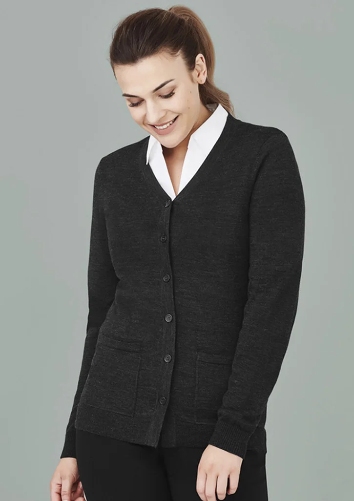 Womens Button Front Knit Cardigan Womens Button Front Knit Cardigan