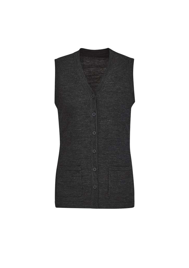 Button Front Womens Knit Vest