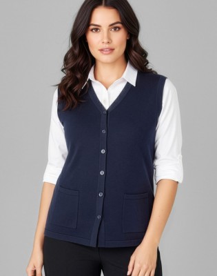 Button Front Womens Knit Vest