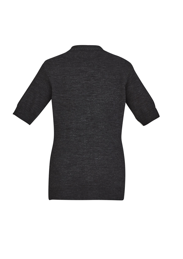 Zip Front Womens Short Sleeve Knit Cardigan