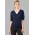 Zip Front Womens Short Sleeve Knit Cardigan - Navy