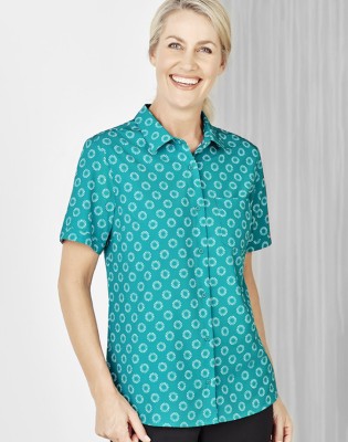 Womens Florence Daisy Print Short Sleeve Shirt
