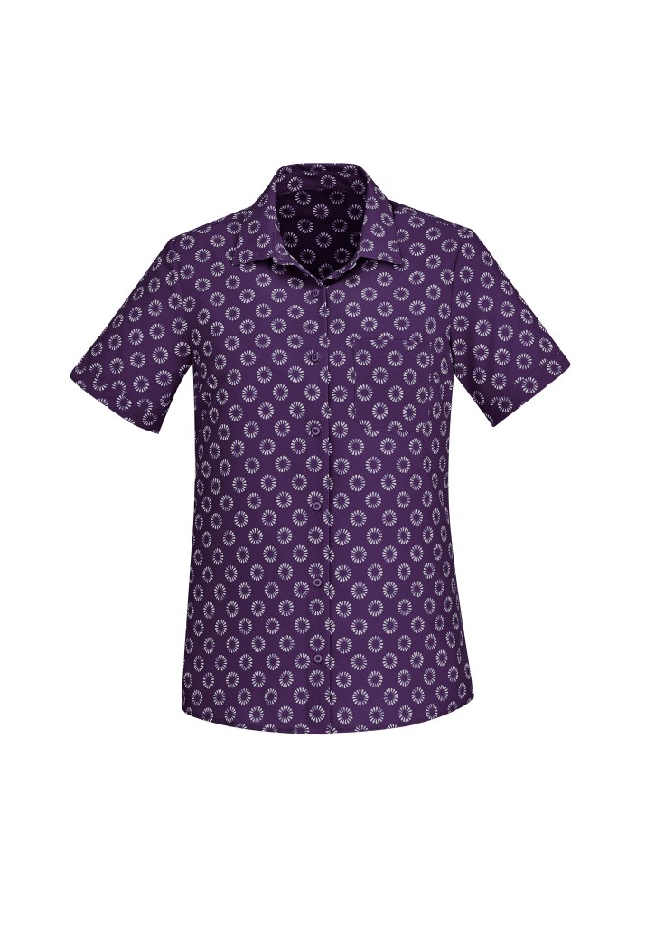 Florence Womens Daisy Print Short Sleeve Shirt