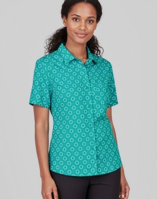 Florence Womens Daisy Print Short Sleeve Shirt