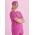Unisex Pink Printed Scrub Cap - Pink