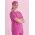 Unisex Pink Printed Scrub Cap - Pink
