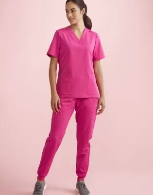 Womens Pink Jogger Scrub Pant
