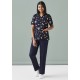 Womens Printed Space Party Scrub Top