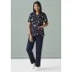 Womens Printed Space Party Scrub Top
